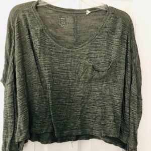 Pacsun Green Crop Top Sweater